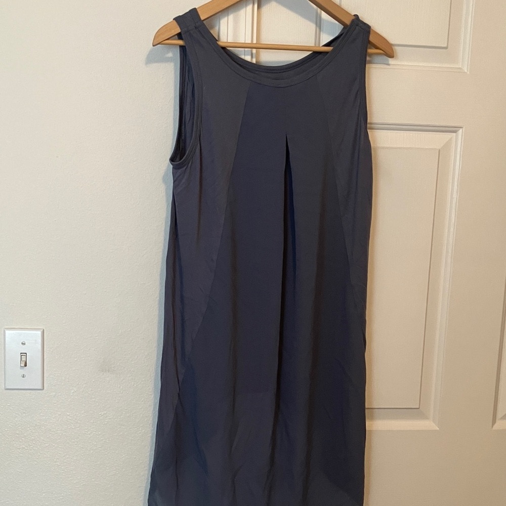 Chic Slate blue Extra Long Tank Top